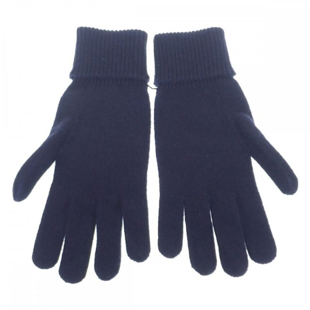 Gucci GG Logo Gloves S 4 Gacx 4179 Gloves Cashmere Wool Navy - Picture 2 of 5